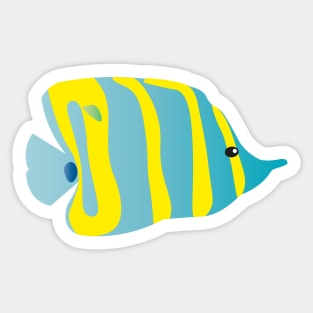 Whimsical Fish  Design Sticker